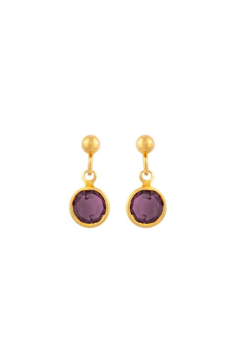 1980s Vintage Amethyst Earrings