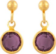 Susan Caplan 1980s Vintage Amethyst Earrings