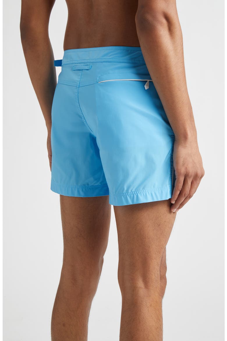 Microcompact Poplin Swim Trunks, Alternate, color, COMBO LIGHT BLUE/ WHITE