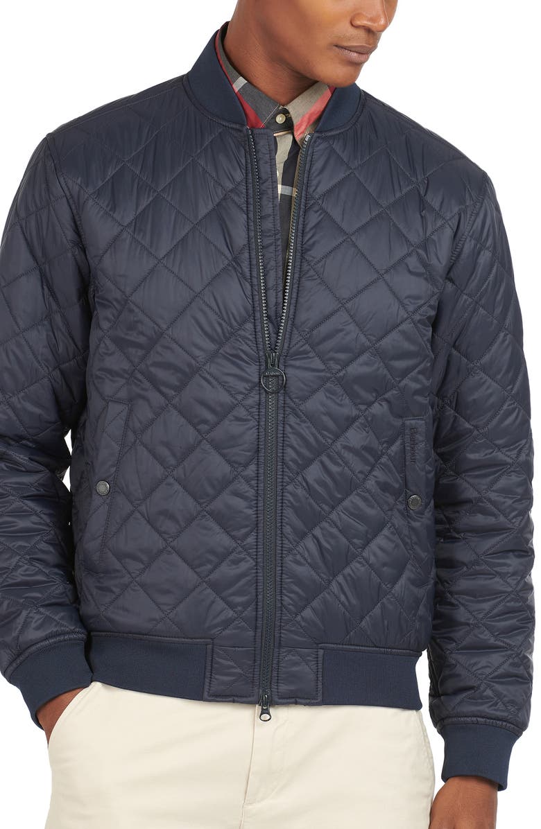 Barbour Gabble Quilted Bomber Jacket, Main, color, 