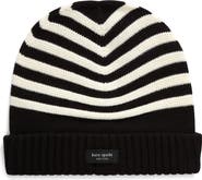 Kate Spade New York modern garter stripe knit beanie