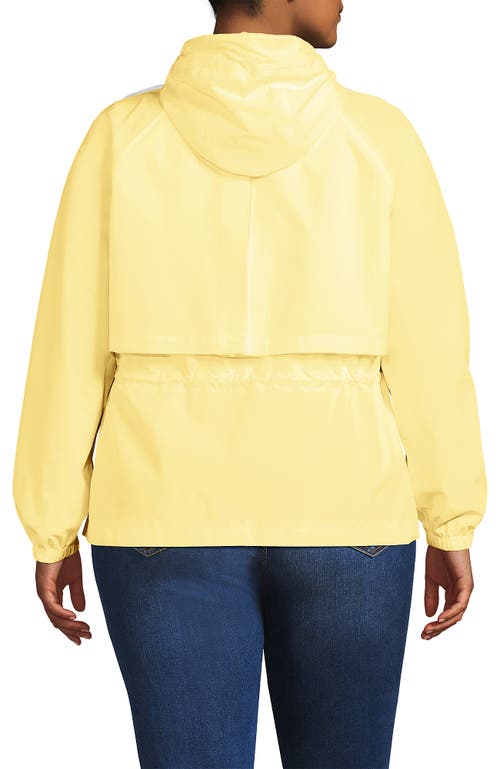 Lands' End Plus Size Squall Packable Rain Jacket In Yellow