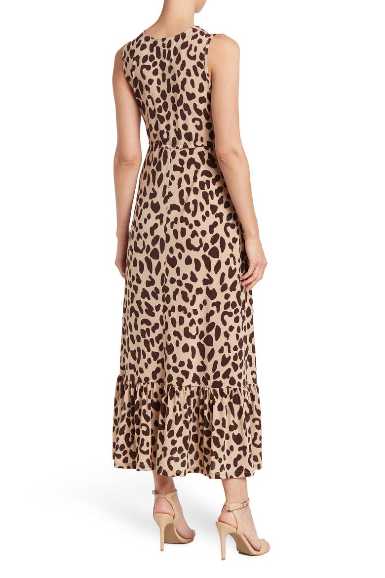 Alba Sleeveless Tiered Maxi Dress, Alternate, color, CHOCOLATE CHEETAH