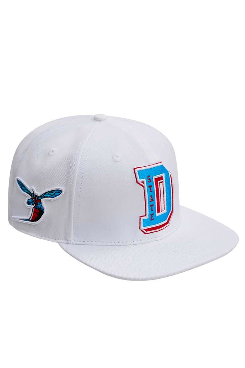 Men's Pro Standard White Delaware State Hornets  Evergreen Wool Snapback Hat, Main, color, White