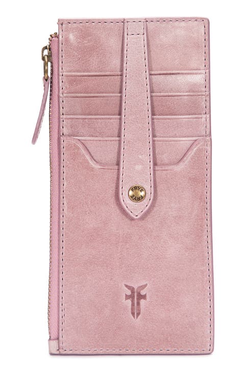 Slim Leather Snap Card Wallet