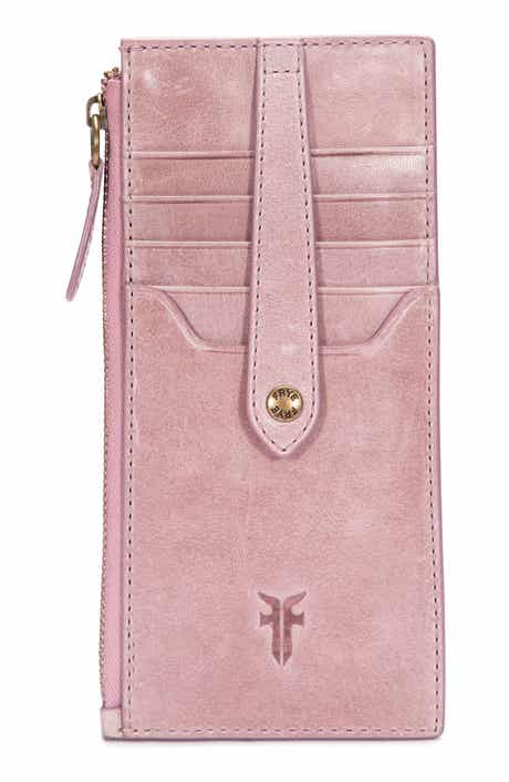 Frye Slim Leather Snap Card Wallet