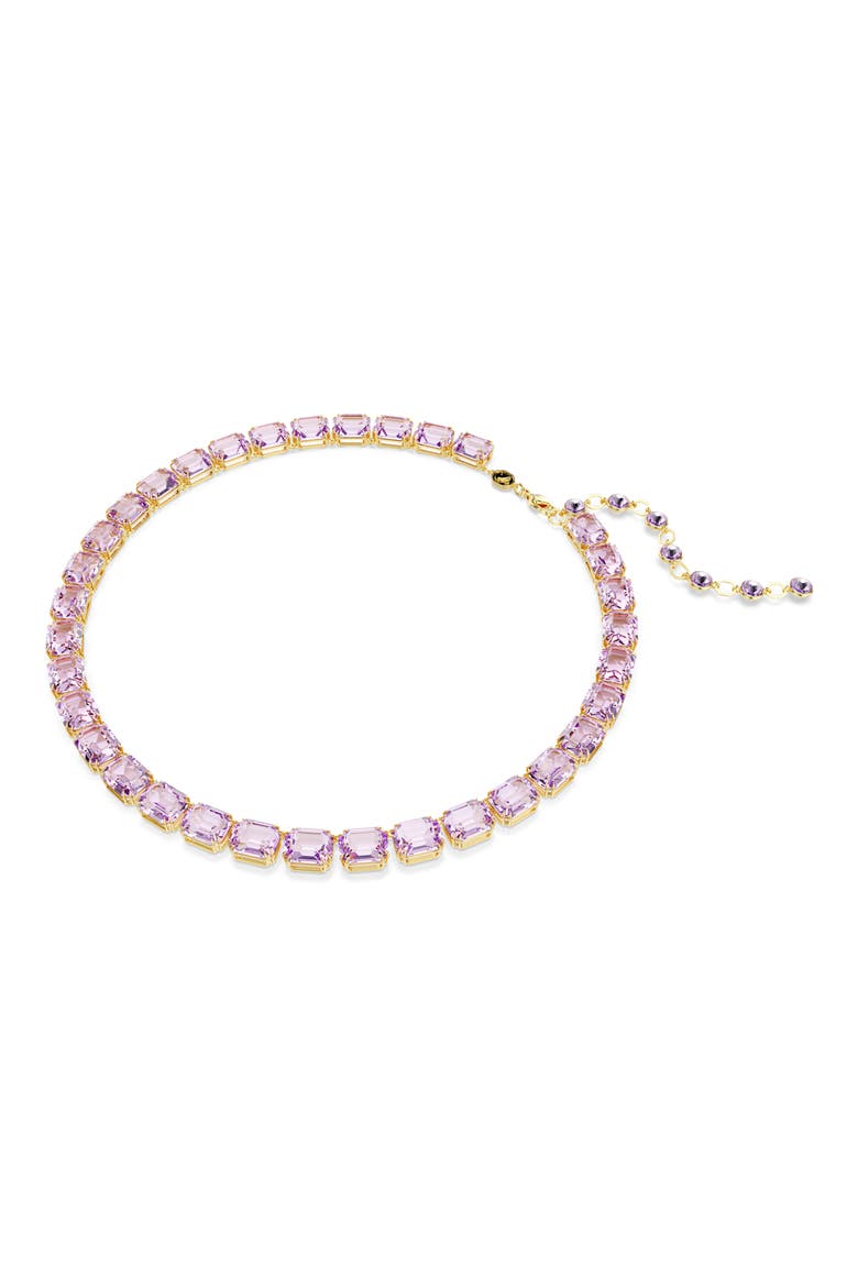 Millenia Crystal Tennis Necklace, Alternate, color, PURPLE