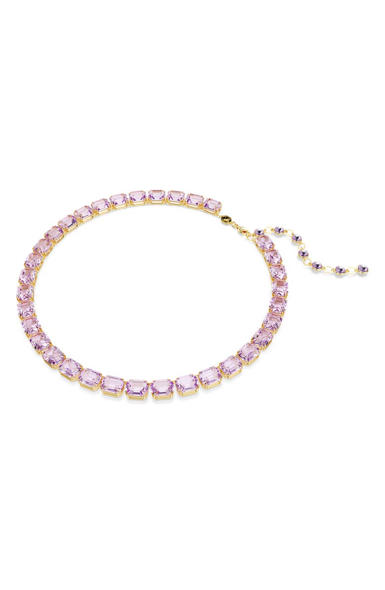 Swarovski Millenia Crystal Tennis Necklace, Alternate, color, Purple