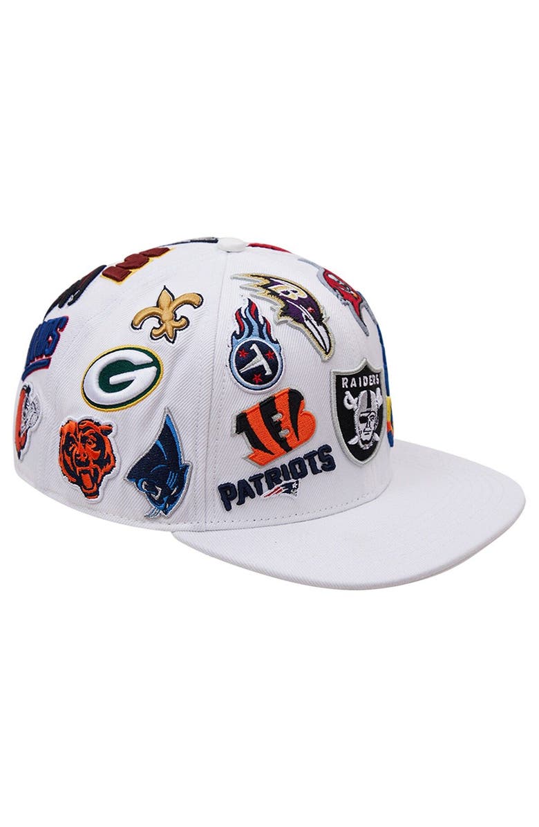 PRO STANDARD Men's Pro Standard White NFL All Over Pro League Snapback Adjustable Hat, Alternate, color, 