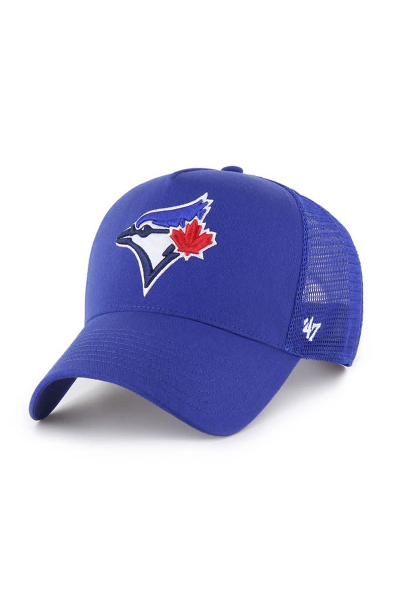'47 Men's '47 Royal Toronto Blue Jays Ballpark Offside Adjustable Trucker Hat, Main, color, 