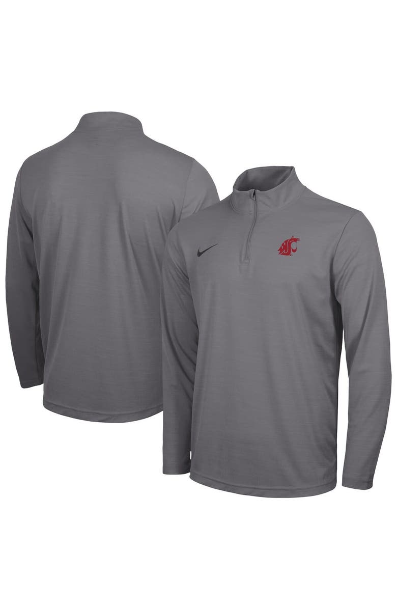 Nike Men's Nike Gray Washington State Cougars Intensity Performance Quarter-Zip Pullover, Alternate, color, 