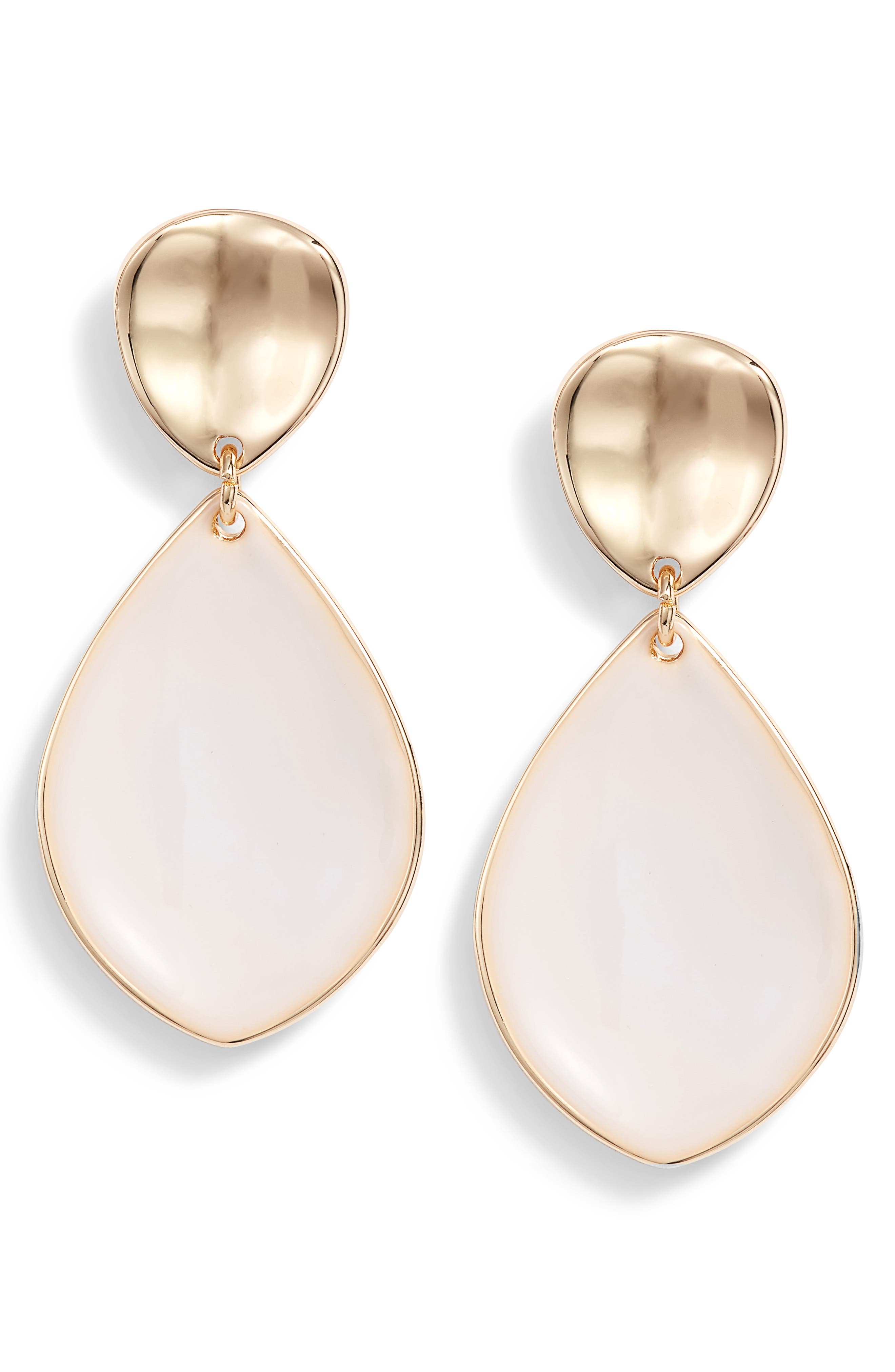 Halogen® Painted Petal Double Drop Earrings (Women) | Nordstrom