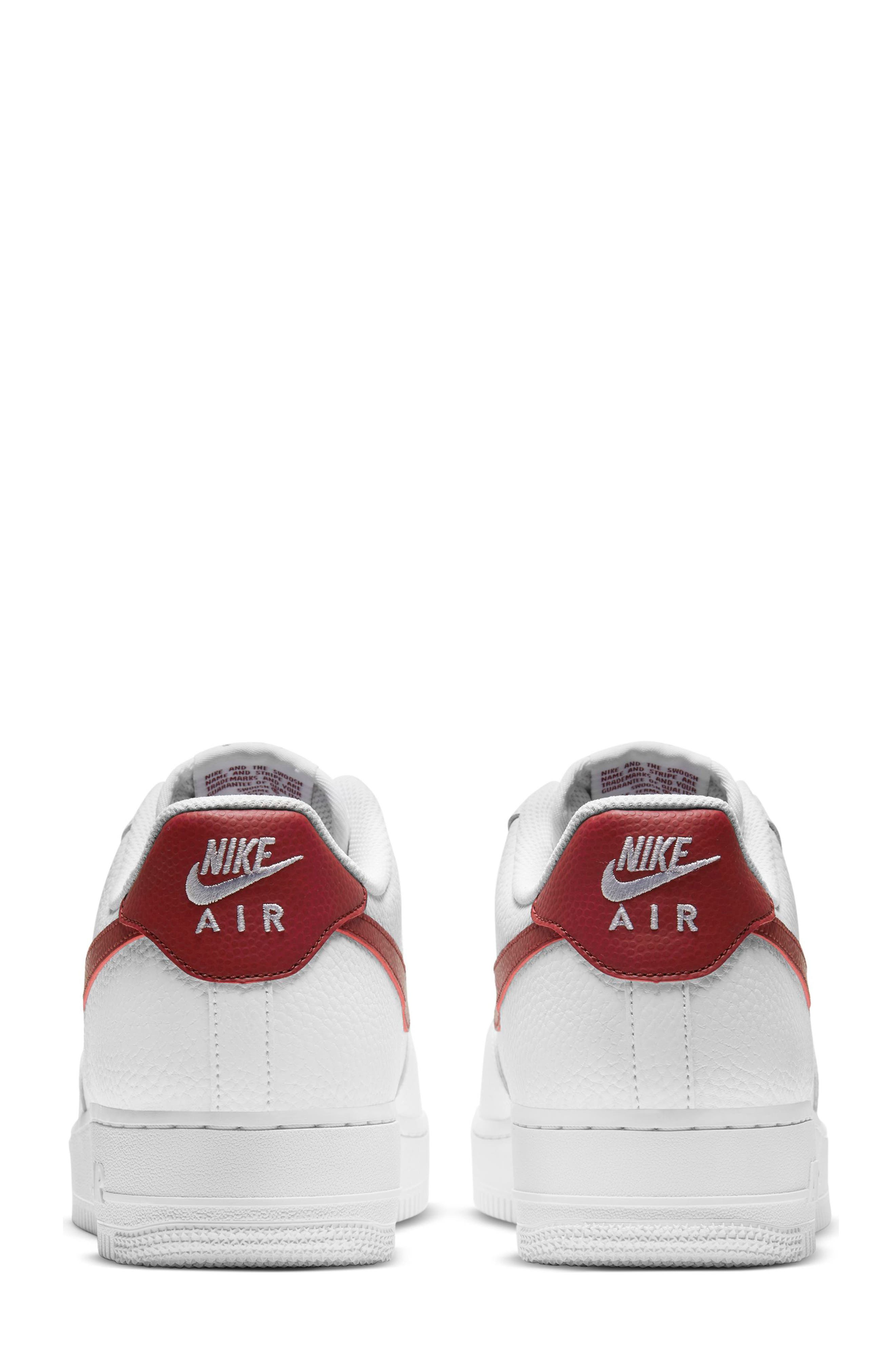 Air Force 1 '07 Sneaker, Alternate, color, WHITE/ TEAM RED-WHITE
