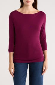 Renee C Cowl Neck Ruched Top