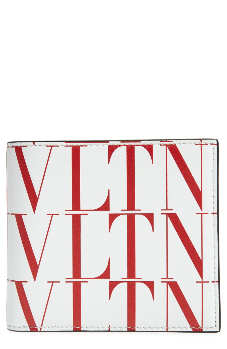 Valentino Garavani VLTN Times Leather Bifold Wallet, Main, color,
