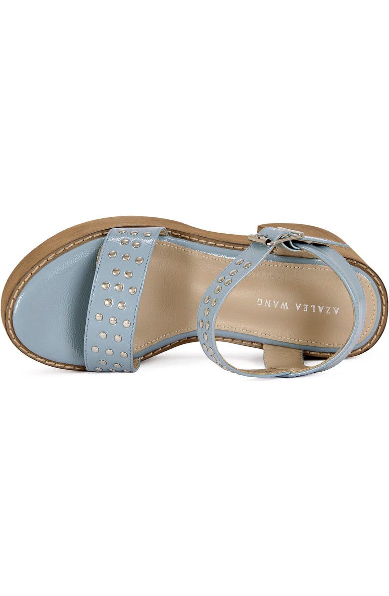 AZALEA WANG Elizabella Block Sandal, Alternate, color, Blue
