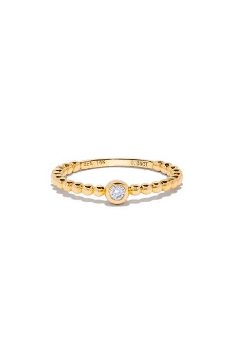 Diamond Bubble Stacking Ring