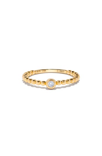 H.j. Namdar Diamond Bubble Stacking Ring In 14k Yellow Gold