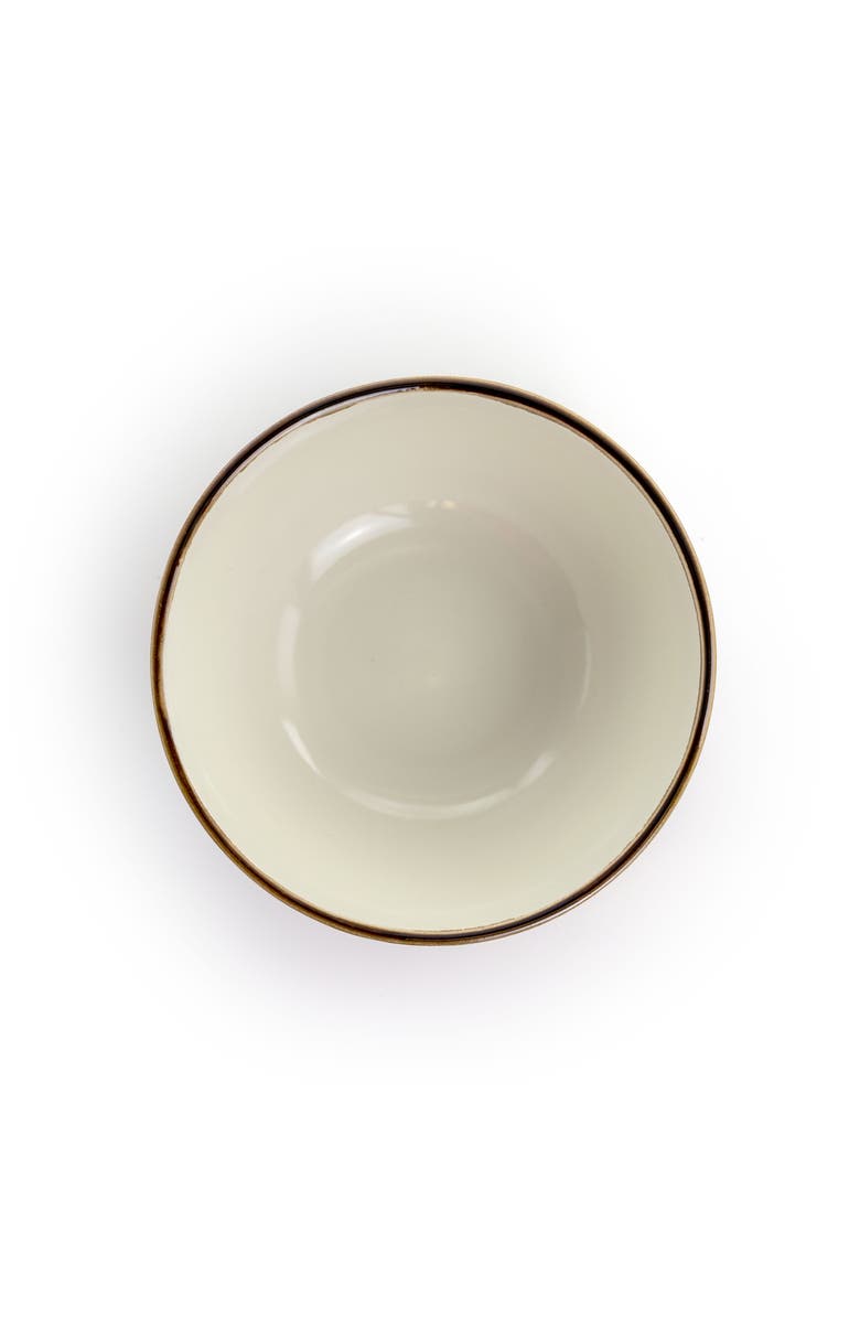 Elama Honey Ivory 16 Piece Stoneware Dinnerware Set, Alternate, color, White