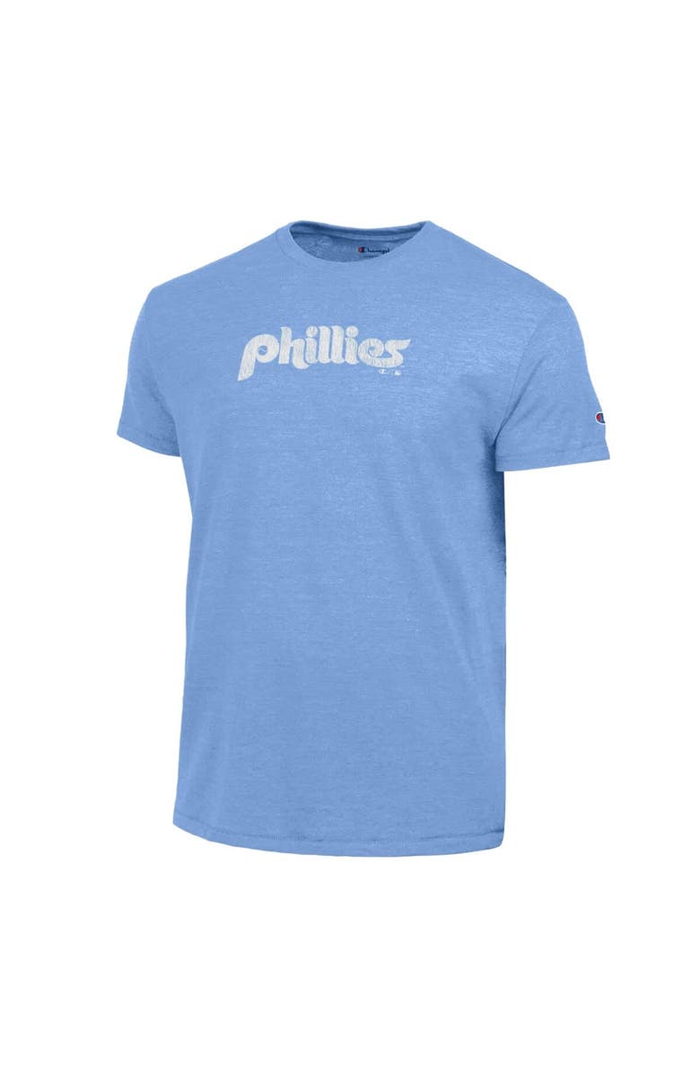 Champion Men's Champion  Light Blue Philadelphia Phillies Tri-Blend T-Shirt, Alternate, color, Light Blue