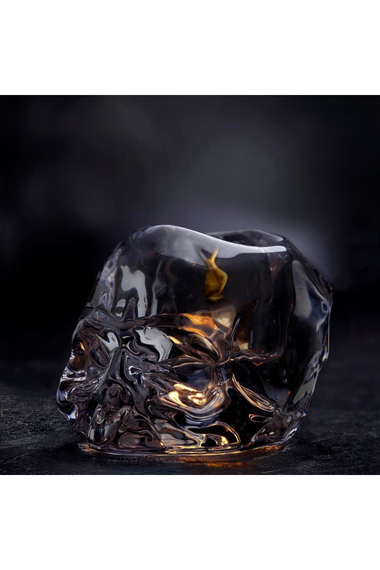 Memento Mori Tealight Holder, Alternate, color, Clear