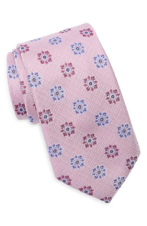 Nordstrom Atwood Medallion Cotton Jacquard Tie In Pink