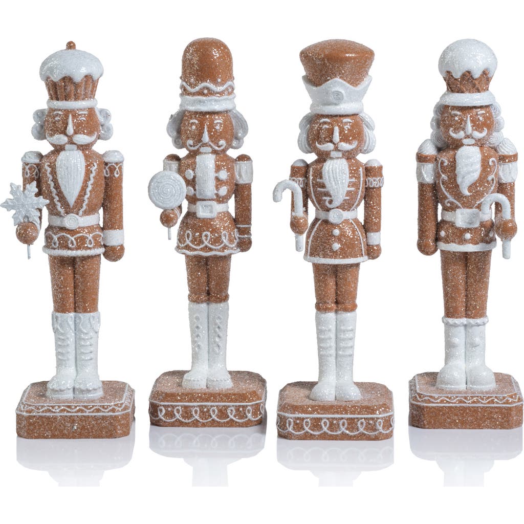 Zodax Adelard Set Of 4 Nutcracker Ornaments In Brown