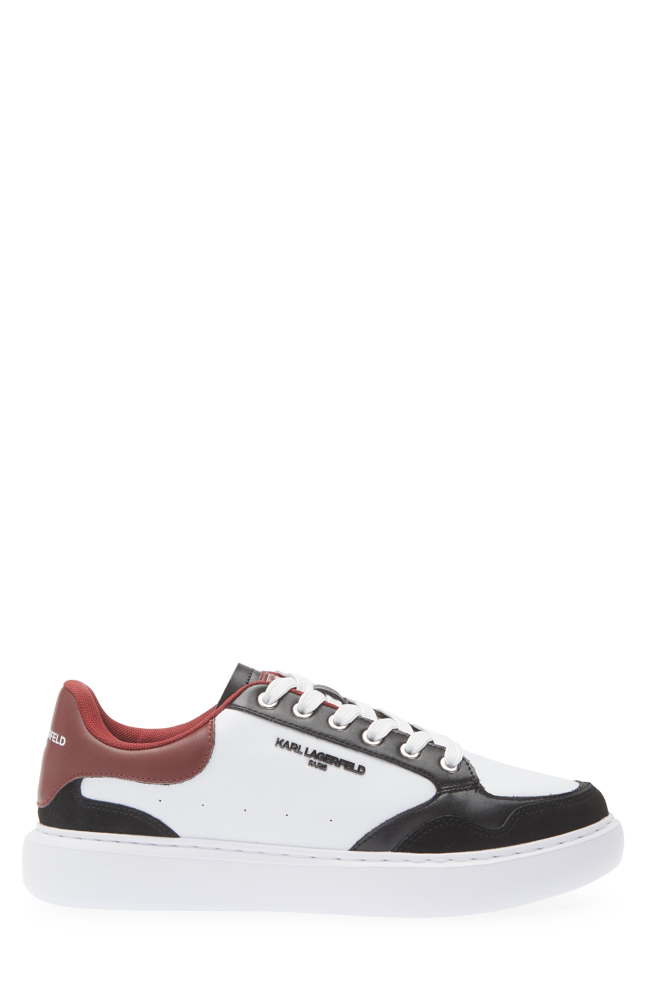 KARL LAGERFELD PARIS Leather Low Top Sneaker, Alternate, color, 