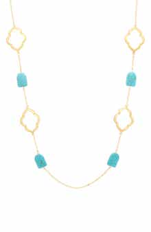 OLIVIA WELLES Eileen Resin Station Necklace