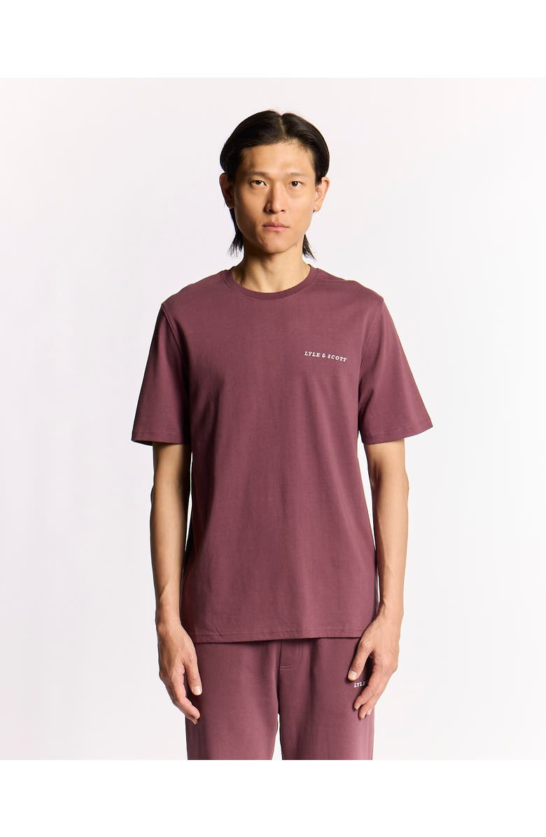 Lyle
Scott Script Long Sleeve T-shirt, Alternate, color, Dusky Maroon