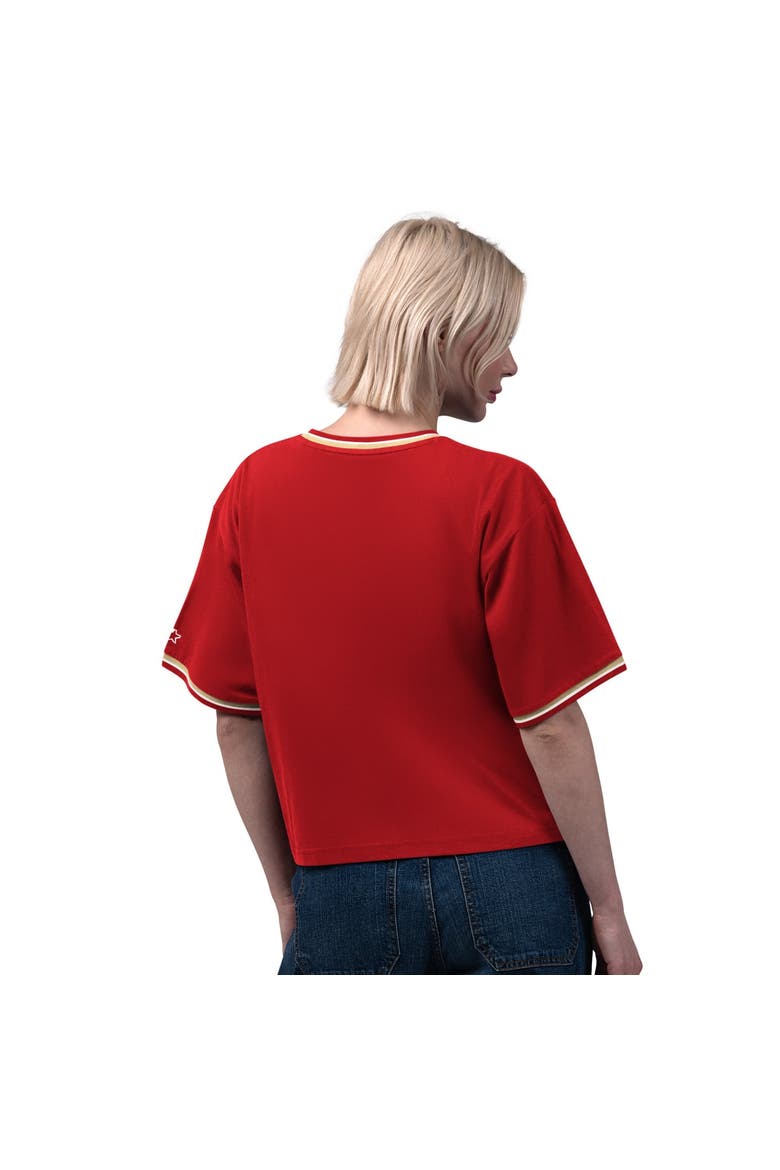 Women's Starter  Scarlet San Francisco 49ers Ace Cropped T-Shirt, Alternate, color, Scarlet