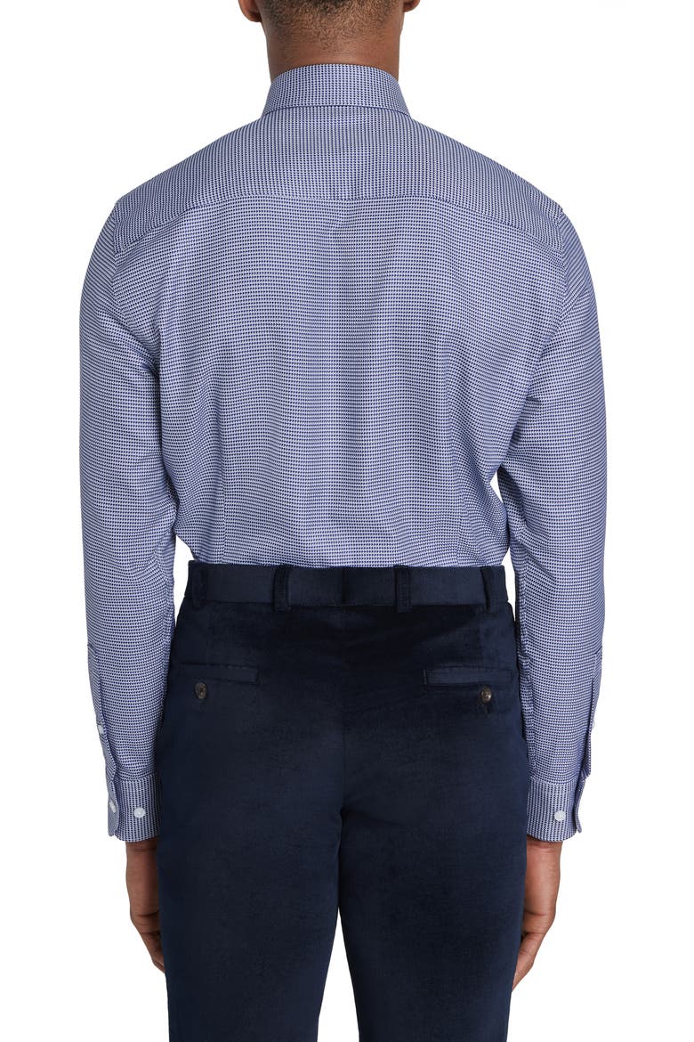 Kensington Dobby Cotton Dress Shirt, Alternate, color, NAVY