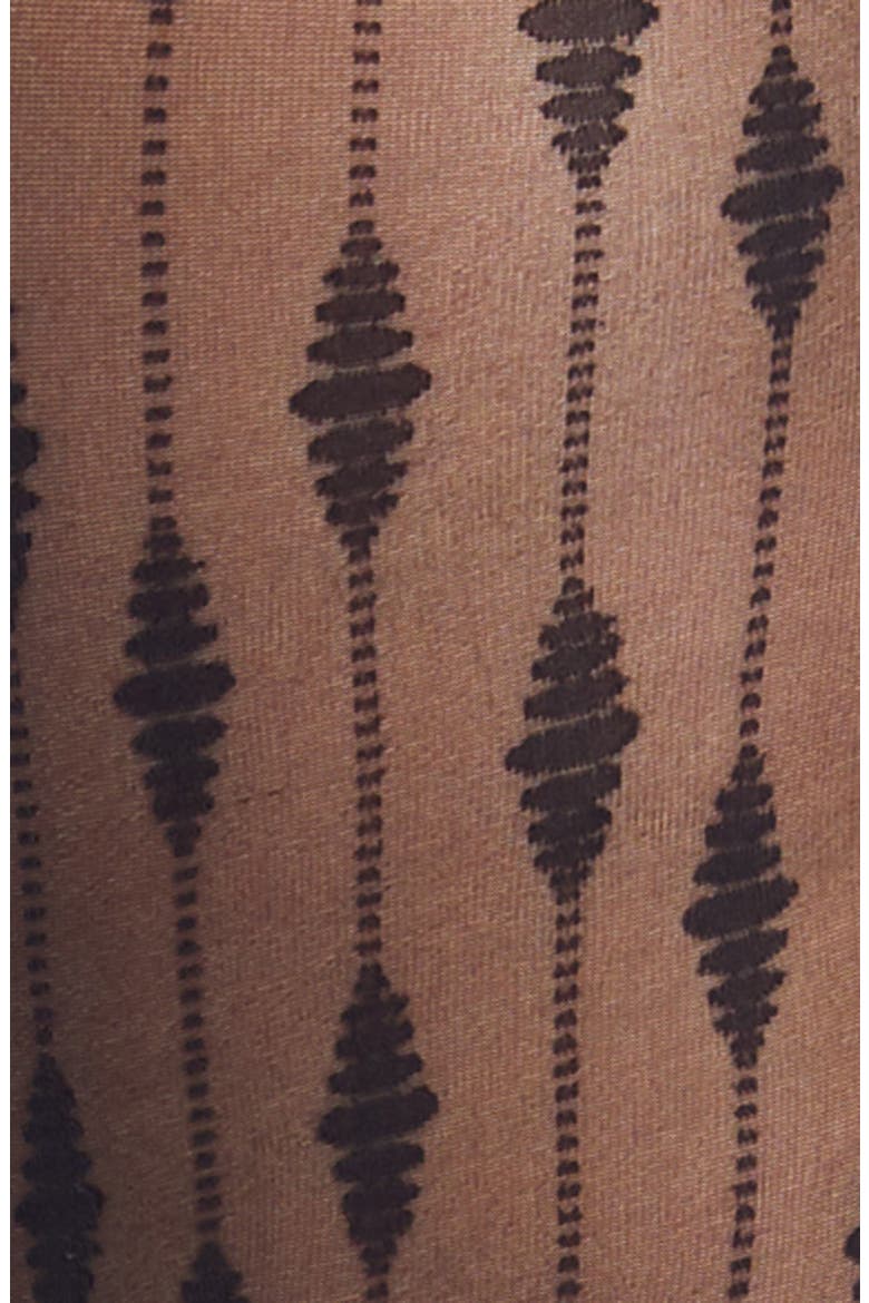 Josefin Drop Jacquard Tights, Alternate, color, BLACK