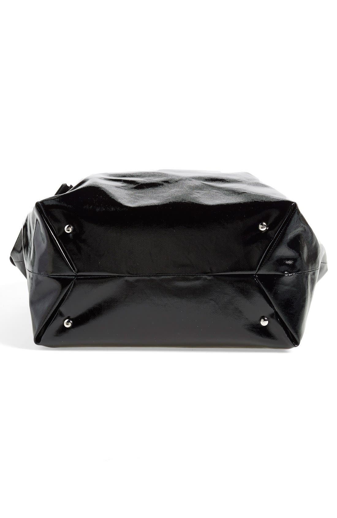 'Small Flower' Satchel, Alternate, color, BLACK