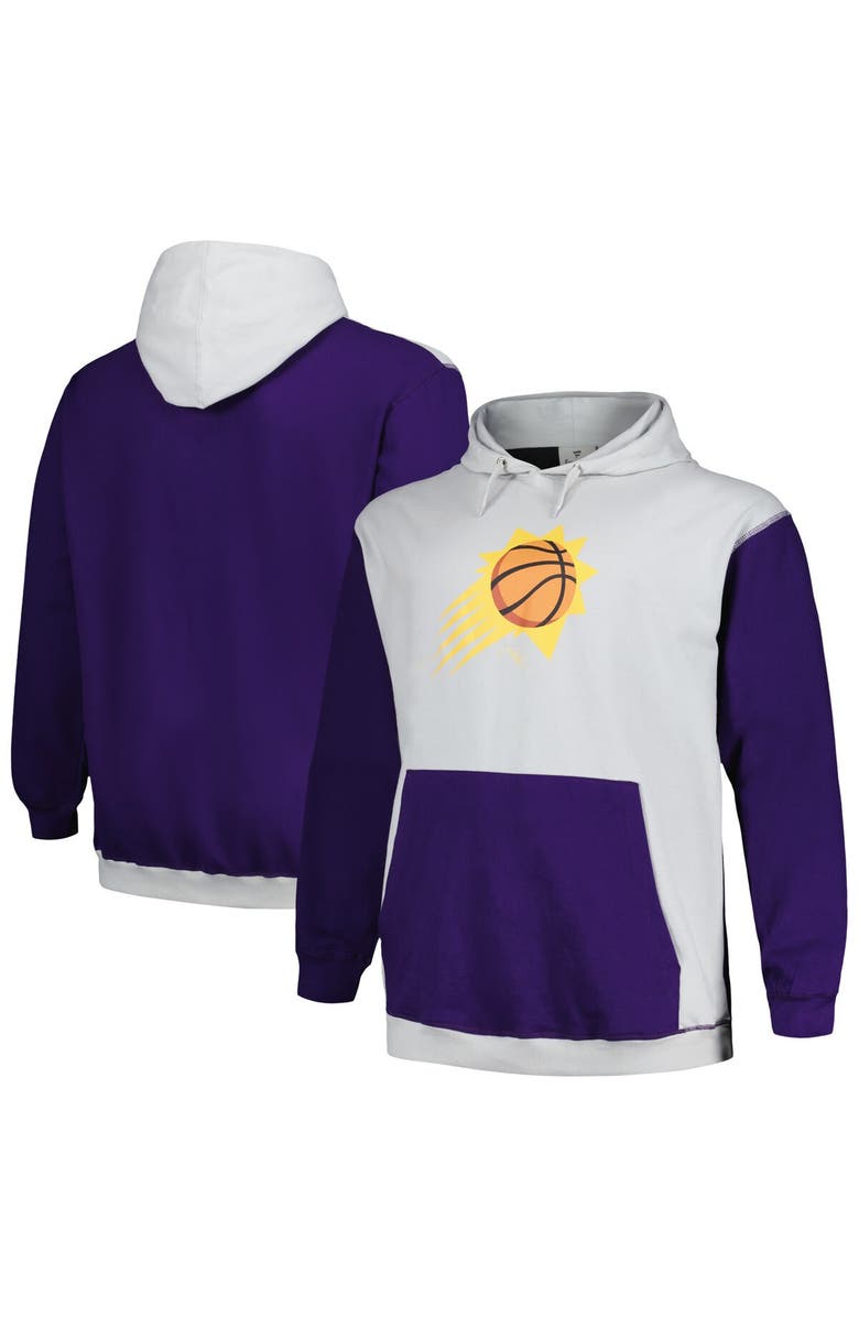 FANATICS Men's Fanatics Purple/Silver Phoenix Suns Big & Tall Primary Arctic Pullover Hoodie, Alternate, color, Purple