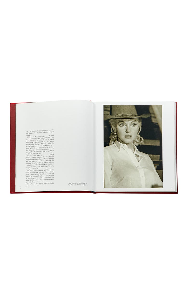 Graphic Image Marilyn Monroe by Eve Arnold Leather Edition, Alternate, color, Red