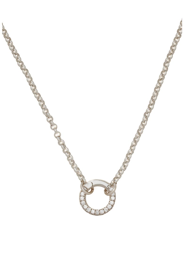 Cubic Zirconia Pendant Necklace, Main, color, SILVER