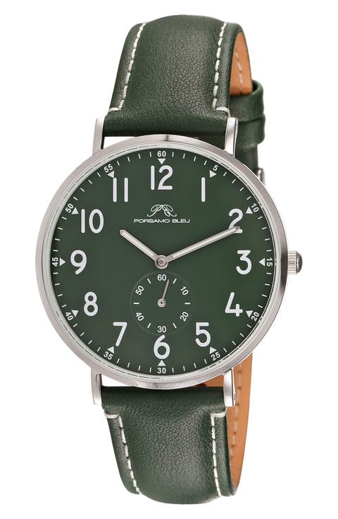 Rowan Leather Strap Watch, 40mm