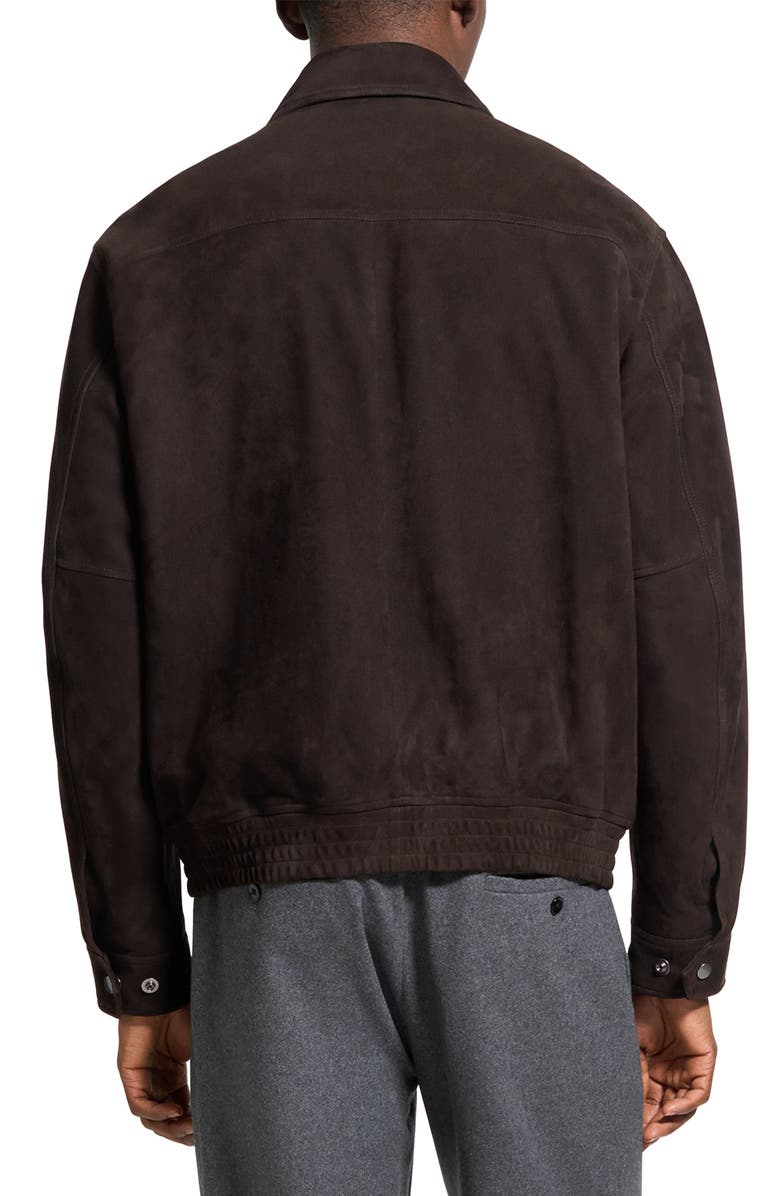 Theory Reece Leather Aviator Jacket, Alternate, color, Brownwood