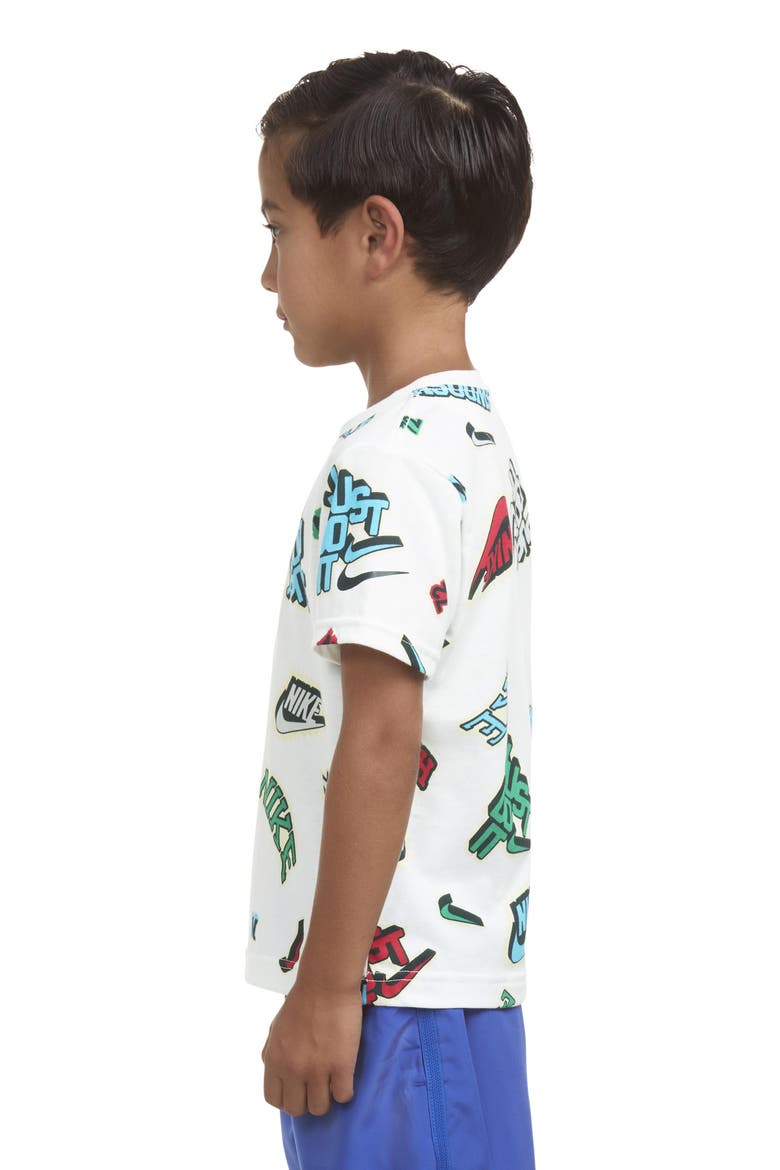 Kids' Varsity Print T-Shirt, Alternate, color, 001WHITE