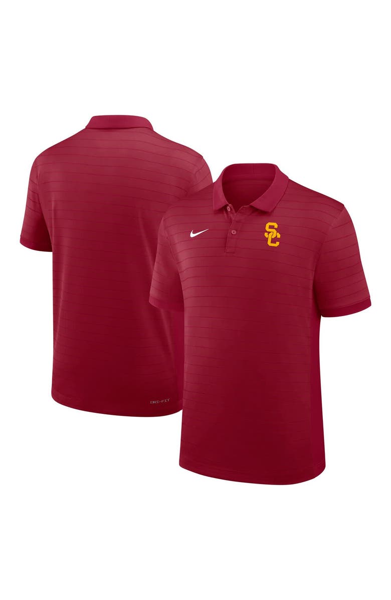 Nike Men's Nike Cardinal USC Trojans 2025 Early Season Coaches Sideline Victory Stripe Performance Polo, Main, color, Cardinal