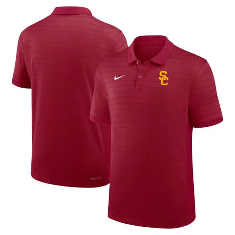 Men's Nike Cardinal USC Trojans 2025 Early Season Coaches Sideline Victory Stripe Performance Polo