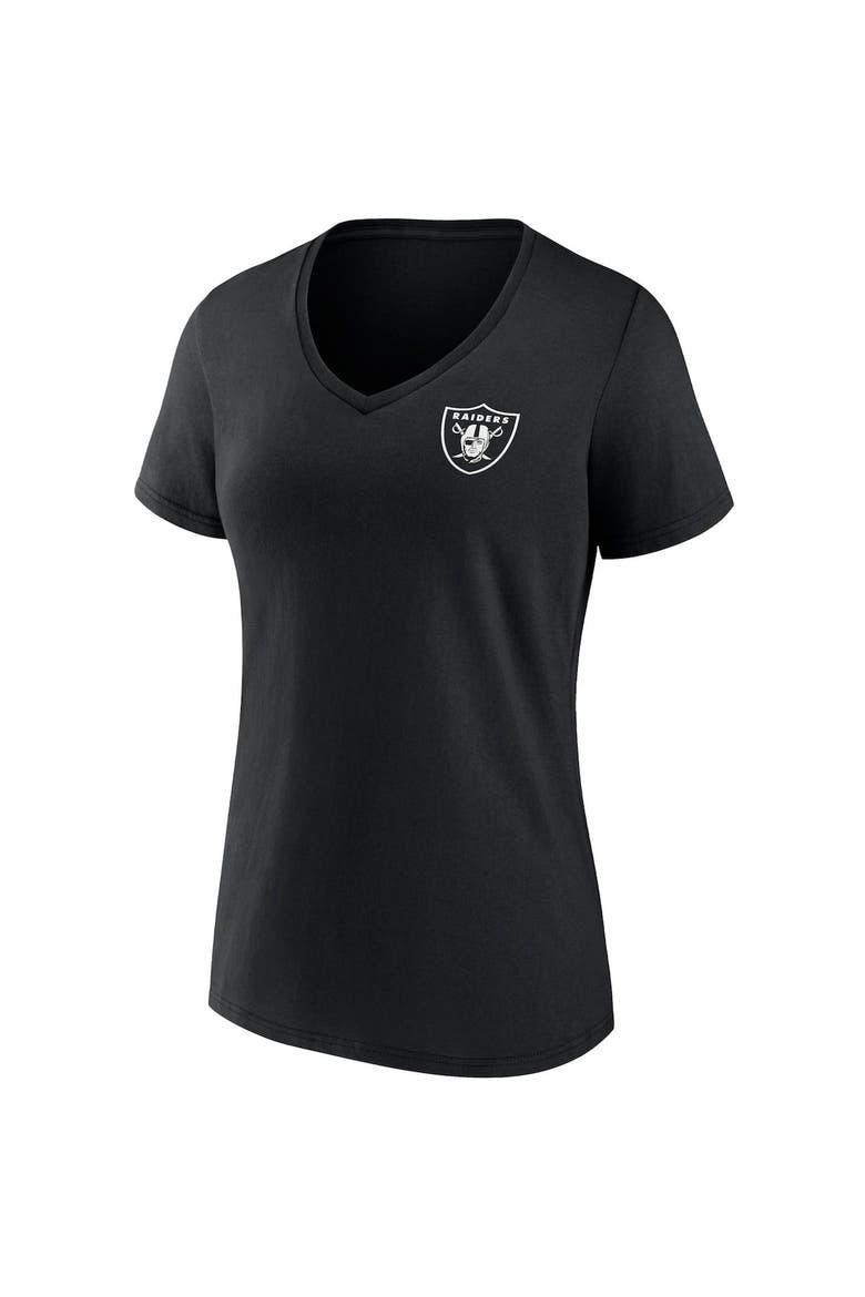Women's Fanatics Branded Black Las Vegas Raiders Team Mother's Day V-Neck T-Shirt, Alternate, color, Black