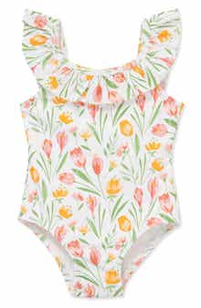Little Me Crocus Ruffle One-Piece Swimsuit