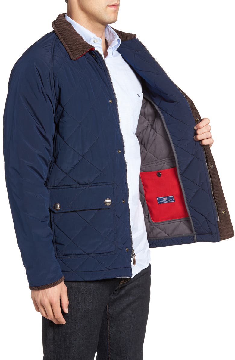 vineyard vines Quilted Shirt Jacket, Alternate, color, Moonshine