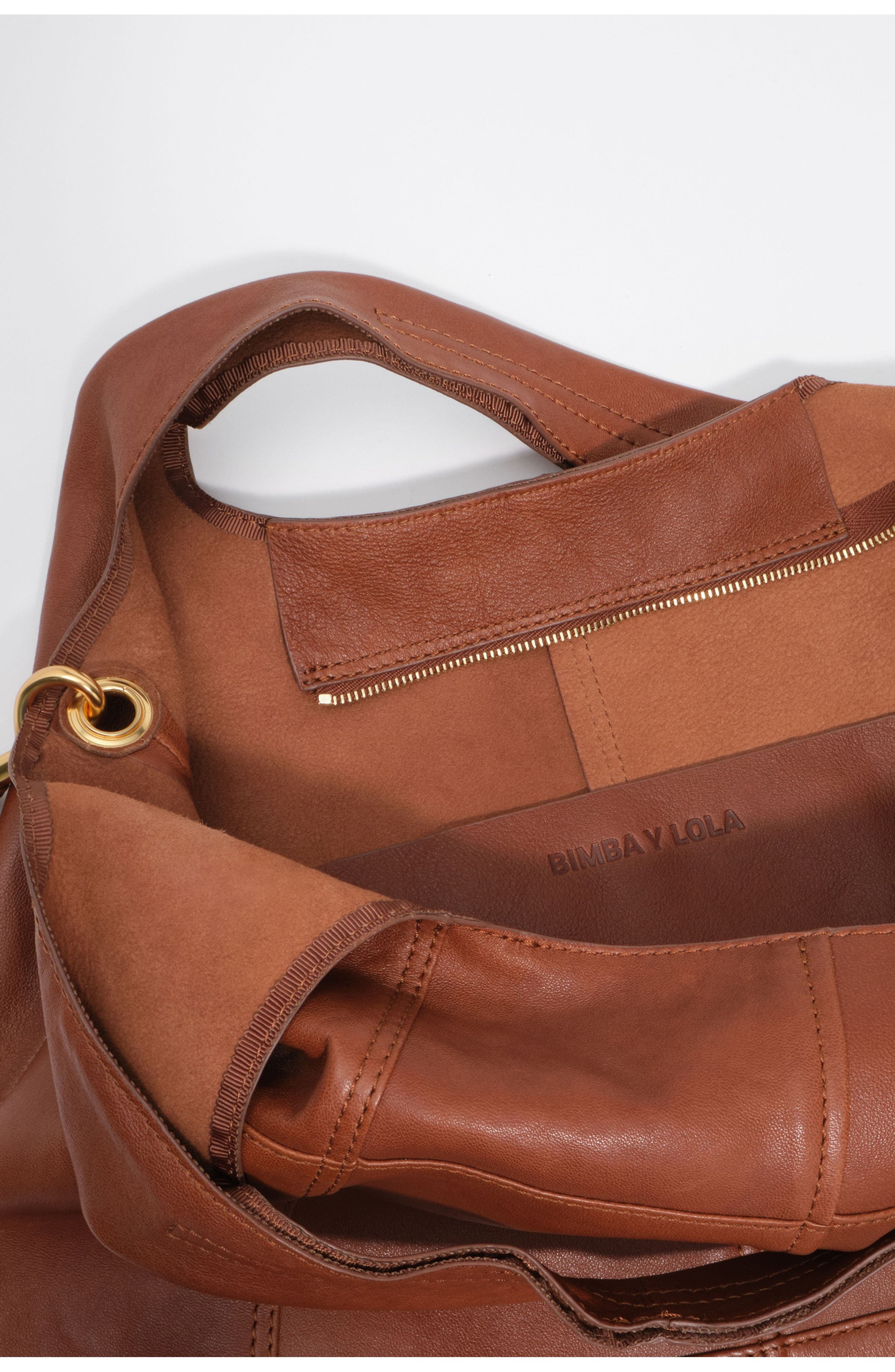 Large Patchwork Leather Tote, Alternate, color, LIGHT BROWN