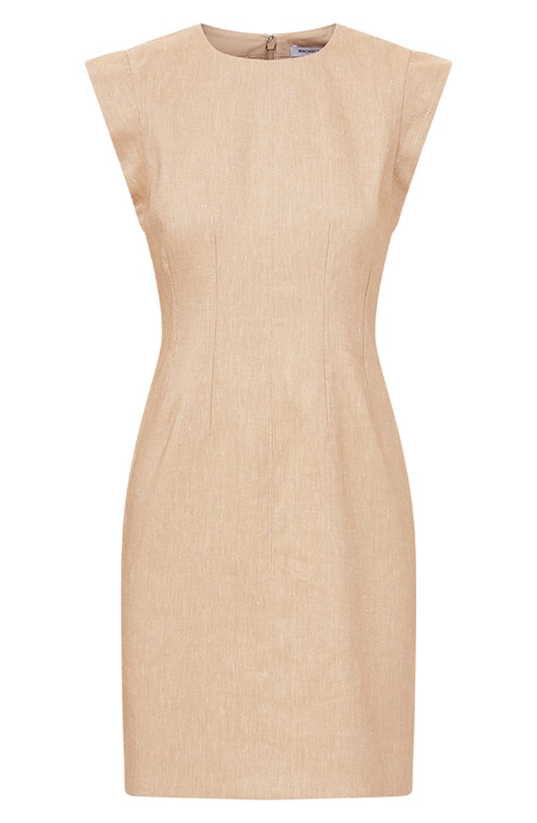 Veronica Beard Rosedale Cap Sleeve Linen Blend Sheath Dress, Alternate, color, 
