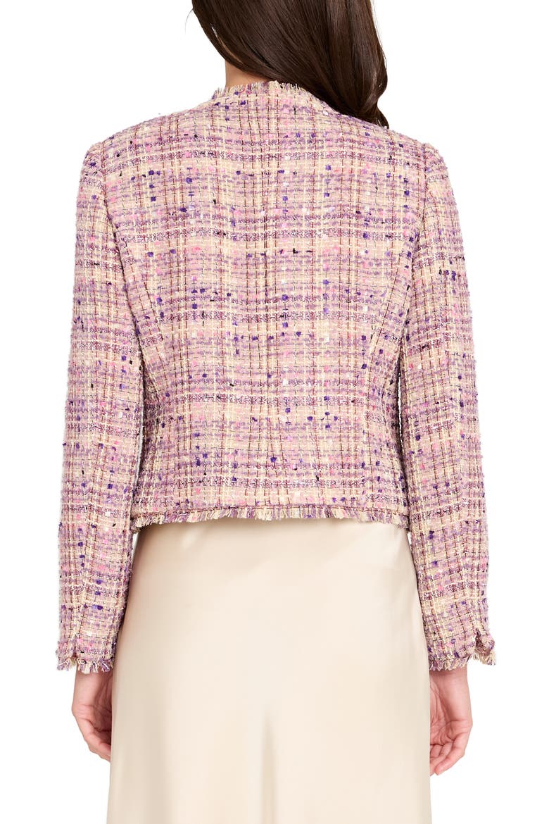 Bouclé Crop Jacket, Alternate, color, VANILLA PINK