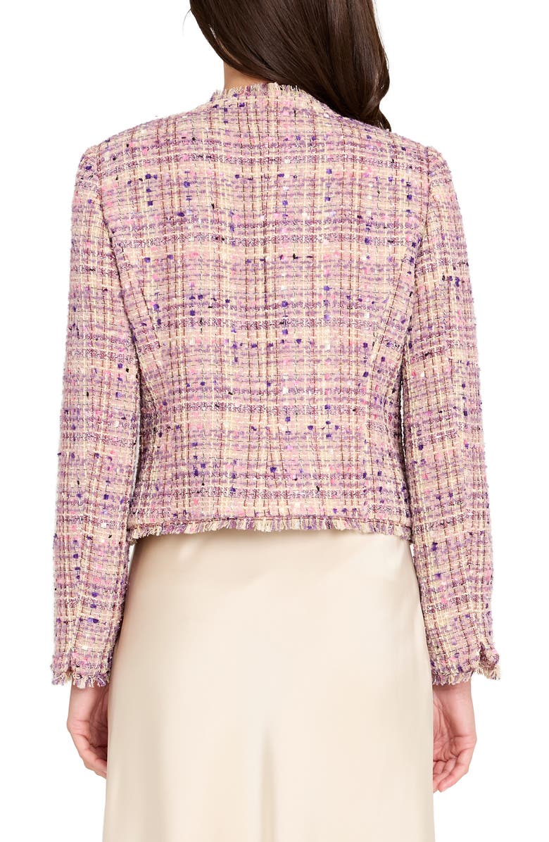 Tahari ASL Bouclé Crop Jacket, Alternate, color, Vanilla Pink