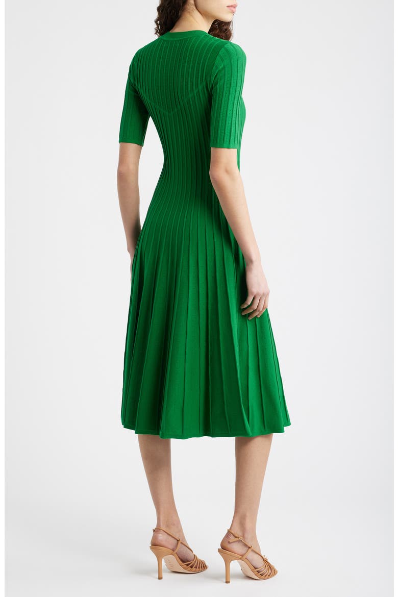 The Wanda Fit & Flare Sweater Dress, Alternate, color, GREEN LARK